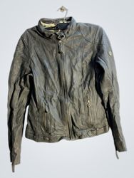 Gipsy Grey Leather Biker Jacket
