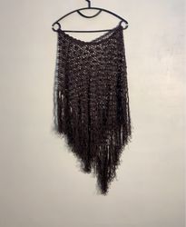 Crocheted Scarf with Fringe