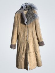 Shearling Coat with Fur Collar