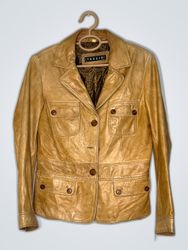Tazzio Tan Leather Jacket