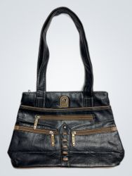 Black Leather Tote Bag