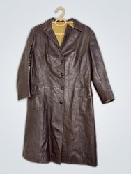 Vintage Leather Trench Coat