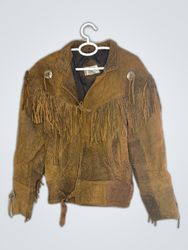Peer Kahn Leather Fringed Jacket