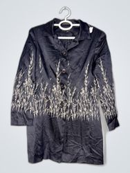 Huang Da Black Embroidered Blazer