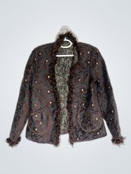Embroidered Fringe Jacket