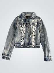 Rue 21 Denim Jacket with Lace Insets