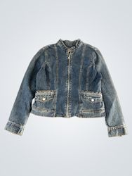 Blue Denim Jacket with Pockets