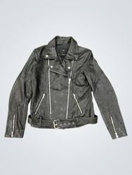 LFM Les produits de luxe Leather Biker Jacket