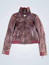 Bershka Leather Bomber Jacket