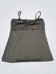 Schwarze Spitzenbesatz-Cami