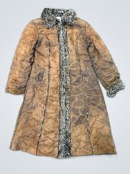 Brown Fur Coat with Mak-Donna Label