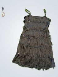 Etam Black Fringed Dress