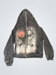 Unbranded Graphic Zip-Up Hoodie