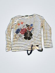 Desigual Striped Floral Long Sleeve Blouse