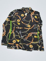 Dorothy Perkins Printed Chain Long-Sleeve Mock Nec..