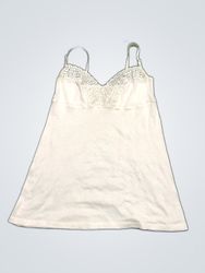 White Lace Trim Camisole Top