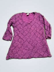 Jennie & Maris Petite Purple Lace Blouse
