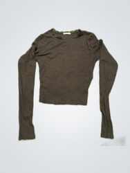 Cache Cache Black Cropped Long-Sleeve Blouse