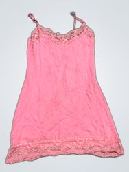 BZZOLO Pink Lace Trim Slip Dress