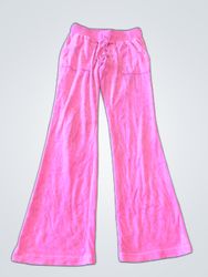 Juicy Couture Pink Velour Flared Pants