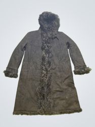 Black Fur-Lined Winter Coat