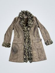 Elegance Limited Edition Faux Fur Trimmed Coat