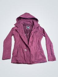 YMI Burgundy Fleece Lined Hooded Jacket