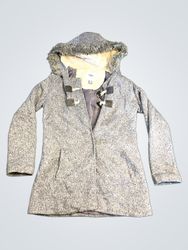Old Navy Grey Fleece Lined Hooded Duffle Coat