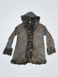 Fodisi Black Fur Lined Hooded Jacket
