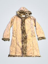 Libellula Rossa Fashion Hooded Faux Fur Lined Coat