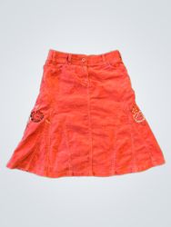 WOB WORLD OF BASICS Orange Corduroy A-Linien-Rock ..