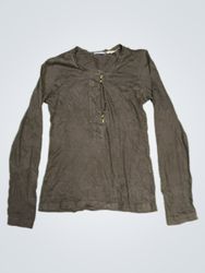Black Long Sleeve Henley Shirt