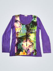 Faber Finest Fashion Purple Long Sleeve Top