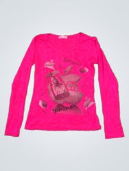 APARI Pink Long Sleeve Shirt with iPhone Graphic