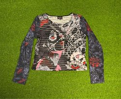 Mädchen Tribu Grafikdruck Langarmshirt