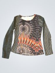Smash! Long Sleeve Graphic Print Top