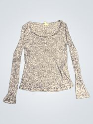 Women's Ribbed Long Sleeve Henley Top