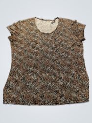 Brown Patterned T-Shirt
