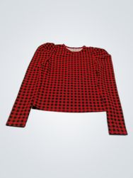 Red and Black Plaid Long-Sleeve Shirt