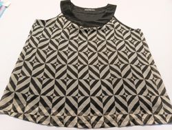 Black and White Geometric Patterned Top