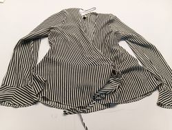 H&M Striped Wrap Blouse