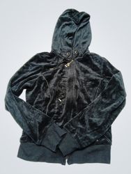Bebe Velour Zip-Up Hoodie