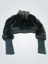 ARDEN B. Women's Faux Fur Cropped Jacket