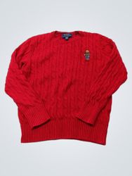 Polo Ralph Lauren Cable Knit Sweater with Bear Log..