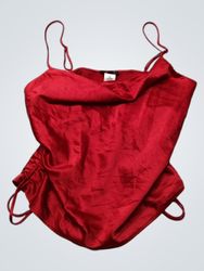 Dynamite Red Satin Cami Top