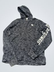 Abercrombie Kids Grey Zip-Up Hoodie with Logo
