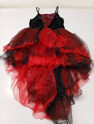 Red and Black Tulle Dress