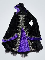 Black and purple velvet sorceress costume dress