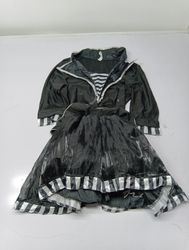Black and white striped costume dress