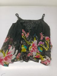 JESSICA Top camicetta con stampa floreale nera e s..
